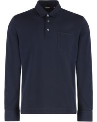 ZEGNA - Polo a maniche lunghe in cotone - Lyst
