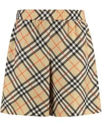 Burberry - Checks Shorts - Lyst