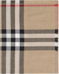Burberry - Sciarpa in lana e seta - Lyst