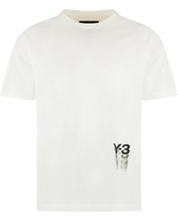 Y-3 - Cotton Crew-neck T-shirt - Lyst
