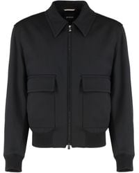 BOSS - Wool Blend Bomber Jacket - Lyst