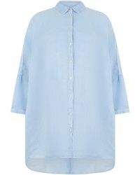 120% Lino - Loose Linen Shirt - Lyst