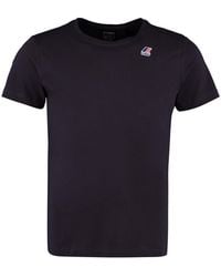 K-Way - Logo Print Cotton T-Shirt - Lyst