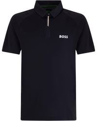 BOSS - Cotton Polo With Short Sleeves - Lyst