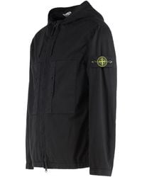 Stone Island - Hooded Cotton Jacket - Lyst
