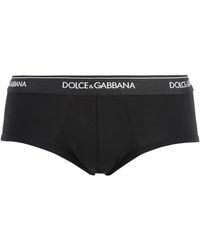 Dolce & Gabbana - Set Of Two Cotton Briefs With Logoed Elastic Band - Lyst