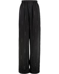 Balenciaga - High-Waist Wide-Leg Trousers - Lyst
