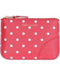 Comme des Garçons - Logo Detail Flat Leather Pouch - Lyst