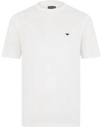 Emporio Armani - Cotton T-Shirt With Short Sleeves - Lyst