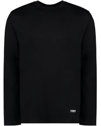 Jil Sander - Long Sleeve Cotton T-Shirt - Lyst