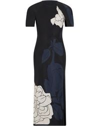 Victoria Beckham - Midi Dress With Floral Print - Lyst