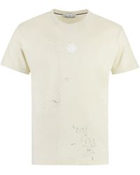 Stone Island - T-shirt girocollo in cotone - Lyst
