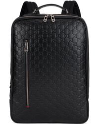 Gucci - Medium Monogram Leather Backpack - Lyst