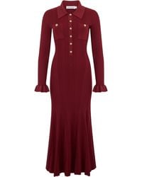 Self-Portrait - Long Dress With Buttons - Lyst