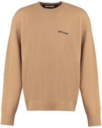 Palm Angels - Ribbed Knit Crew-Neck Sweater - Lyst