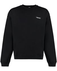Versace - Printed Cotton Crew-neck Sweatshirt - Lyst