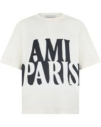 Ami Paris - Cotton T-Shirt With Print - Lyst