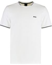 BOSS - Crew Neck Cotton T-Shirt - Lyst