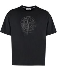 Stone Island - Cotton Crew-Neck T-Shirt - Lyst