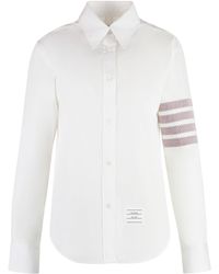 Thom Browne - Camicia in cotone con collo button-down - Lyst