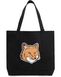 Maison Kitsuné - Fox Head Canvas Tote Bag - Lyst