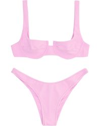 Reina Olga Brigitte Plain Colour Bikini - Pink
