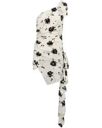 Alessandra Rich - One-Shoulder Floral Dress - Lyst