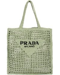 Prada - Tote bag in rafia - Lyst