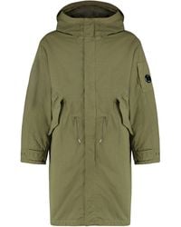 C.P. Company - Hooded Cotton Parka - Lyst