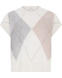 Peserico - Top A Maniche Corte - Lyst