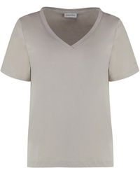 Calvin Klein - V-Neck Cotton T-Shirt - Lyst