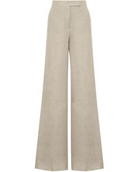 Max Mara - Sequoia Linen Wide Leg Trousers - Lyst