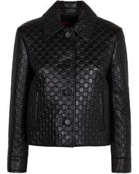 Gucci - Oversized Bomber Leather Jacket - Lyst