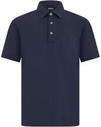 ZEGNA - Zegna Cotton Chest Pocket Polo - Lyst
