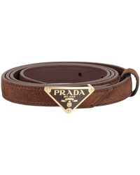 Prada - Cintura in pelle scamosciata - Lyst