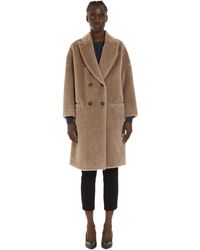 Brunello Cucinelli Alpaca Double-breasted Coat - Brown