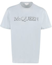 McQueen - Logo Cotton T-Shirt - Lyst