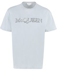 McQueen - Logo Cotton T-Shirt - Lyst