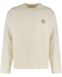 Maison Kitsuné - Ribbed Wool Sweater - Lyst