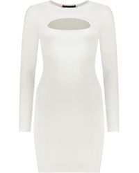 DSquared² - Ribbed Front Cut-Out Mini-Dress - Lyst