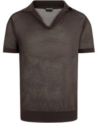 Tom Ford - Mesh Cotton And Silk T-Shirt - Lyst