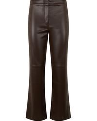 Max Mara - Flared Synthetic Leather Pants - Lyst
