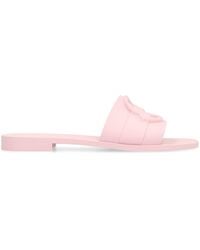 Moncler - Round-Toe Rubber Slides Sandal - Lyst