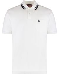 Gucci - Stretch Cotton Piqué Polo Shirt - Lyst
