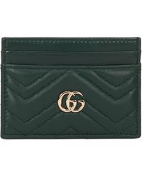Gucci - Leather Card Holder With Logo - Lyst