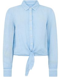 120% Lino - Short Linen Shirt - Lyst