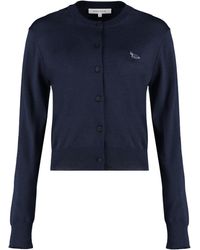 Maison Kitsuné - Cardigan in lana - Lyst