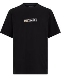 Y-3 - Cotton T-Shirt With Print - Lyst
