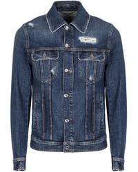 Dolce & Gabbana - Stretch Denim Jacket - Lyst