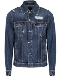 Dolce & Gabbana - Stretch Denim Jacket - Lyst